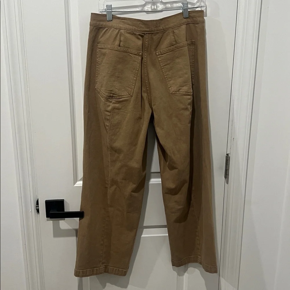 Madewell Women's Tan Emmet Wide Leg Crop Pants Size 29 - Picture 5 of 9